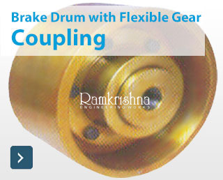 Break Drum with Flexible Geared Coupling